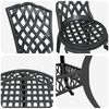 vidaXL Garden Dining Set 5 pcs Black 90 x 90 x 75 cm Cast Aluminium