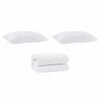 vidaXL Duvet with Pillow 3 pcs White Microfibre