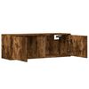vidaXL TV Wall Cabinet with LED Lights Smoked Oak 100x31x35 cm