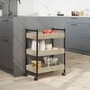 vidaXL Kitchen Trolley Sonoma Oak 50x30x70 cm Engineered Wood