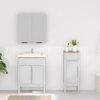vidaXL Bathroom Furniture Set FLORO 2 pcs White Solid Pine Wood