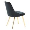 Venture Home Dining Chairs 2 pcs Velvet Deluxe Velvet Black and Brass
