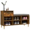 vidaXL Shoe Cabinet Smoked Oak 102x36x60 cm Engineered Wood
