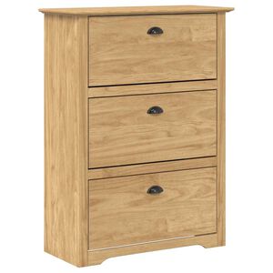 vidaXL Shoe Rack BODO Honey Brown 80 x 35 x 118 cm Engineered Wood