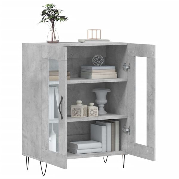 vidaXL Sideboard Concrete Grey 69.5x34x90 cm Engineered Wood