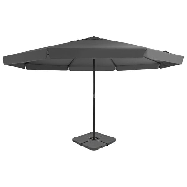 vidaXL Garden Parasol with Portable Base Anthracite