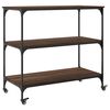 vidaXL Kitchen Trolley Brown Oak 102x50x95 cm Engineered Wood