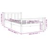 vidaXL Bed Frame without Mattress Solid Wood 100x200 cm