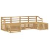 vidaXL Outdoor Sofa Set 6 pcs White Solid Acacia Wood