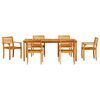 vidaXL Garden Dining Set 9 pcs Brown Solid Acacia Wood