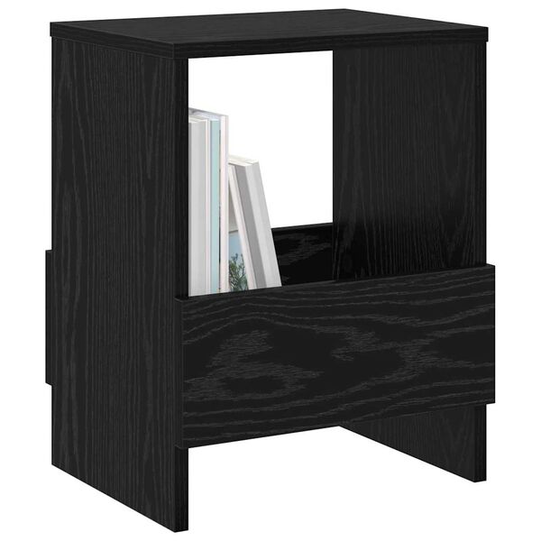 vidaXL Magazine Rack 2 pcs Black Oak 35 x 30 x 45 cm