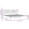 vidaXL Metal Bed Frame without Mattress with Headboard White 180x200cm