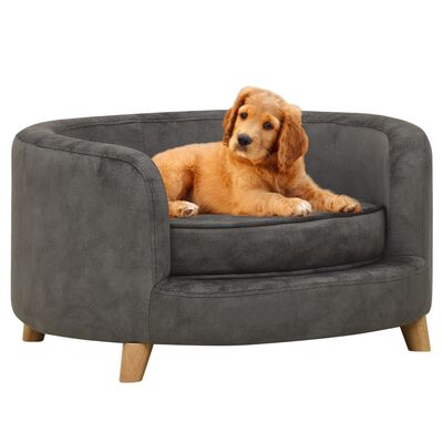 vidaXL Dog Sofa Grey 69x69x36 cm Plush