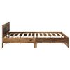vidaXL Bed Frame with Headboard Old Wood 140 x 200 cm Engineered Wood