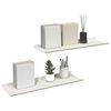 vidaXL Floating Shelf Wall-mounted 2 pcs White 60 x 18 x 2.5 cm Steel