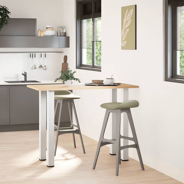 vidaXL Bar Table Legs 4 pcs White 100-102 cm Steel