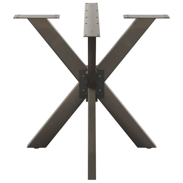 vidaXL Dining Table Leg Spider Shape Black 85x85x(72-73) cm Steel