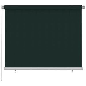 vidaXL Outdoor Roller Blind 185(W)x140(H) cm Dark Green HDPE