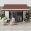 vidaXL Automatic Retractable Awning Brown 400x350 cm