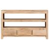 vidaXL TV Cabinet Solid Acacia Wood 90x30x55 cm Light Brown