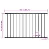 vidaXL Fence Panel Powder-coated Steel 1.63x1 m Black