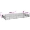vidaXL Dog Kennel Black 21 m&sup2; Steel