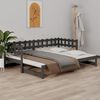 vidaXL Pull-out Day Bed without Mattress Grey 2x(90x190) cm