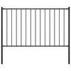 vidaXL Fence Panel with Posts Powder-coated Steel 1.7x1 m Black