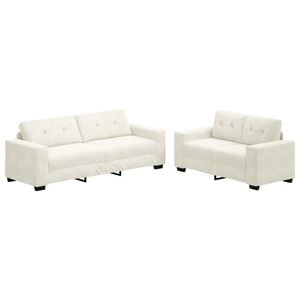 vidaXL Sofa 2 pcs Cream Velvet