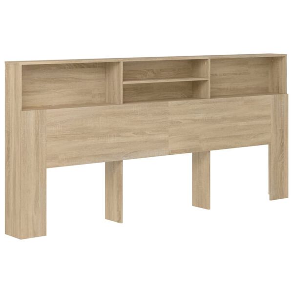 vidaXL Headboard Cabinet Sonoma Oak 220x19x103.5 cm