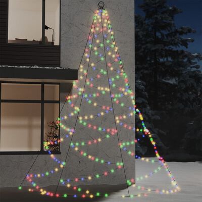 vidaXL Wall Tree with Metal Hook 720 LED Colourful 5 m Indoor Outdoor