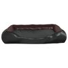 vidaXL Dog Bed Black and Brown 105x80x25 cm Faux Leather