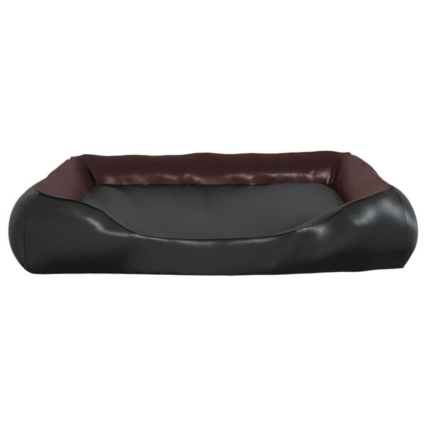 vidaXL Dog Bed Black and Brown 105x80x25 cm Faux Leather