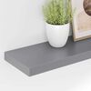 vidaXL Floating Wall Shelves 4 pcs Grey 120x23.5x3.8 cm MDF