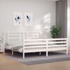 vidaXL Bed Frame without Mattress White 200x200 cm Solid Wood