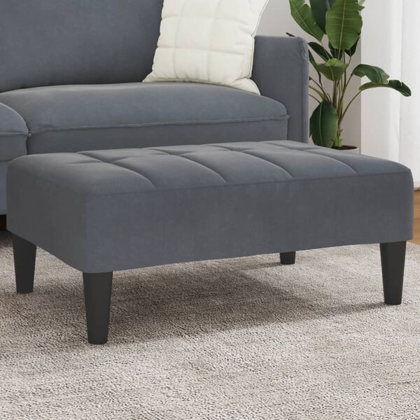 vidaXL Footstool Dark Grey 77x55x31 cm Velvet