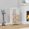 vidaXL Firewood Rack White 44x28x90 cm Cold-rolled steel