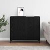 vidaXL Sideboard Black Oak 90 x 34 x 80 cm Engineered Wood
