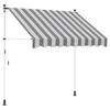 vidaXL Manual Retractable Awning Anthracite and White 200 cm