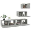 vidaXL 4 Piece TV Cabinet Set Concrete Grey Engineered Wood