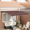 vidaXL Retractable Awning Brown 300 x 250 cm Aluminium and Fabric