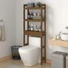 vidaXL Toilet Rack Honey Brown 63x26x171 cm Solid Wood Pine
