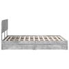 vidaXL Storage Bed Concrete Grey 140 x 190 cm Engineered Wood