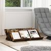 vidaXL Magazine Rack Smoked Oak 90 x 53 x 28.5 cm Engineered Wood