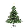 vidaXL Nordmann Fir Artificial Christmas Tree LED&Ball Set Green 150cm