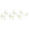vidaXL LED Reindeers 7 pcs 40 LEDs Multicoulur 42 x 15 x 64 cm PET
