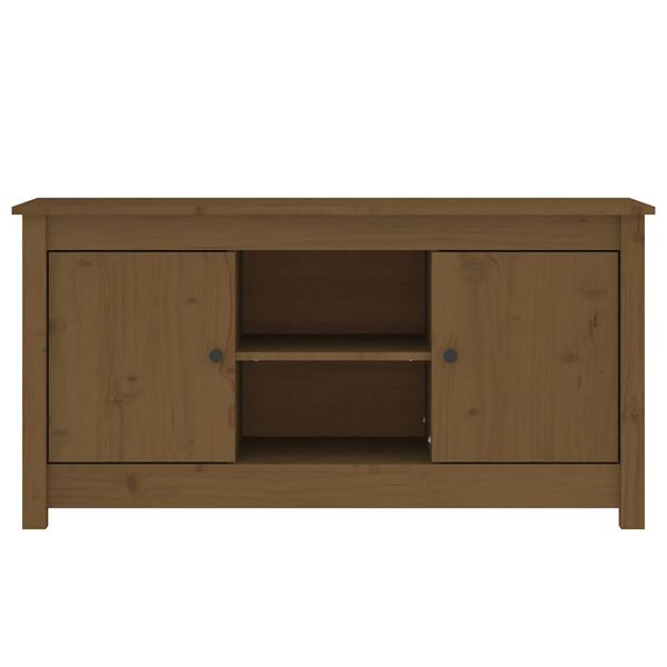 vidaXL TV Cabinet Honey Brown 103x36.5x52 cm Solid Wood Pine