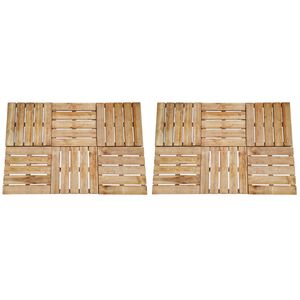 vidaXL 12 pcs Decking Tiles 50x50 cm Wood Brown