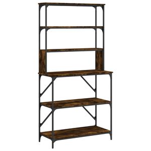 vidaXL Baker's Rack 6-Tier Smoked Oak 90x40x180 cm Engineered Wood