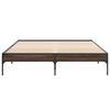 vidaXL Bed Frame without Mattress Brown Oak 160x200 cm